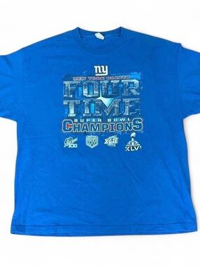 Vintage NY Giants Four Time Super Bowl Champions T-Shirt / original tag!